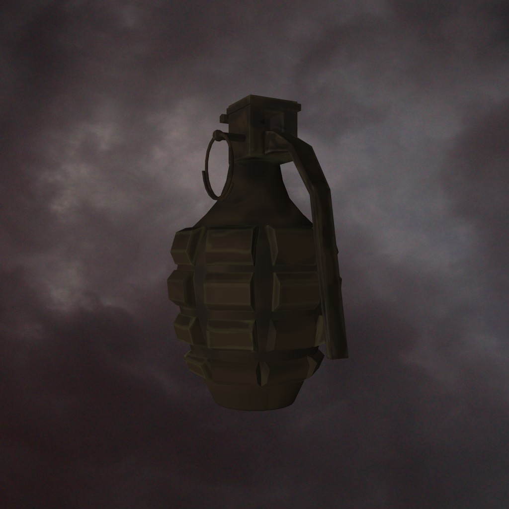 Low-poly Grenade for the BGE preview image 2